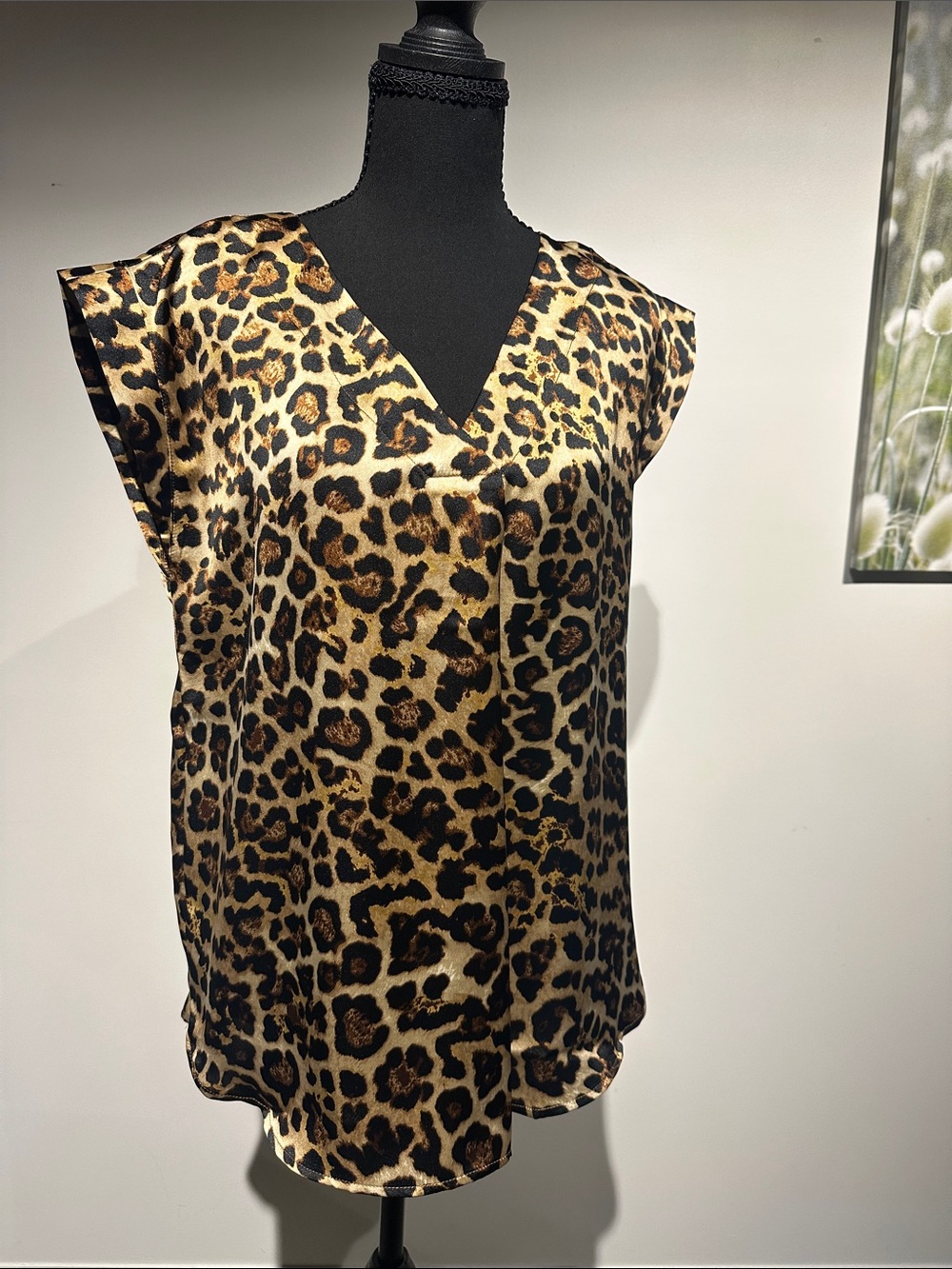 LOFT Leopard Print V-Neck  Camisole - Brown/Black